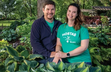 Brian and Erica Kniffin run Hostas on the Bluff in Fairview Heights, Illinois