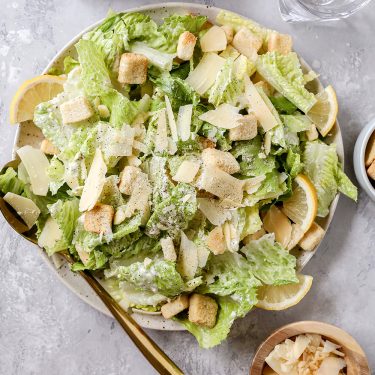 Fresh Romaine with Greek Yogurt Caesar Dressing