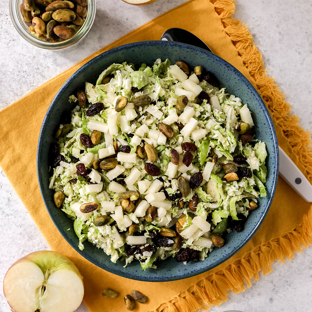Apple and Brussels Sprout Slaw