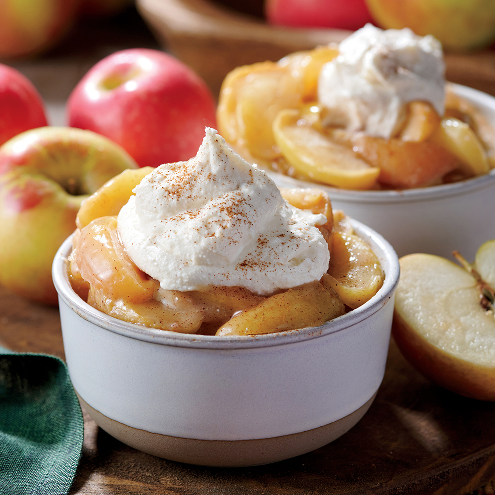Maple-Baked Apples with Ricotta Cream