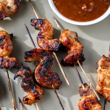 Honey Mustard Barbecue Pork Skewers