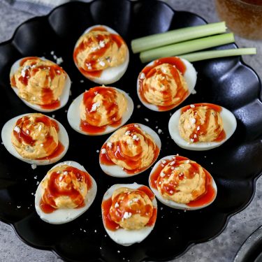 Buffalo Chicken Deviled Eggs