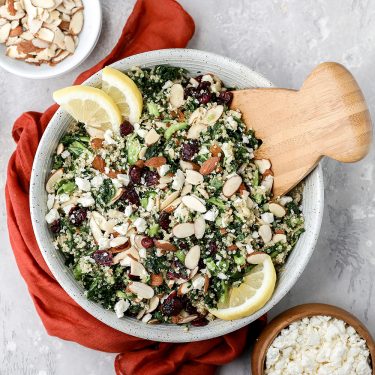 Kale and Quinoa Salad with Feta and Almonds