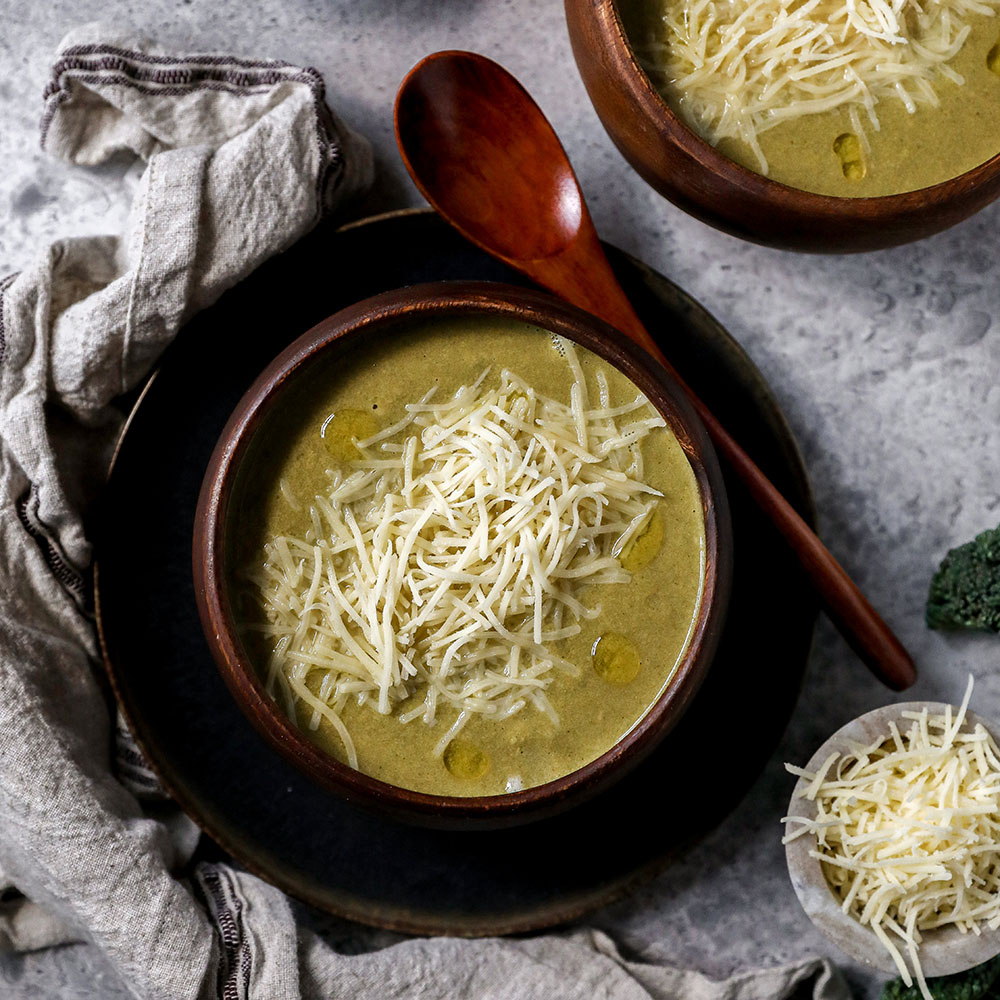 Broccolini White Cheddar Soup